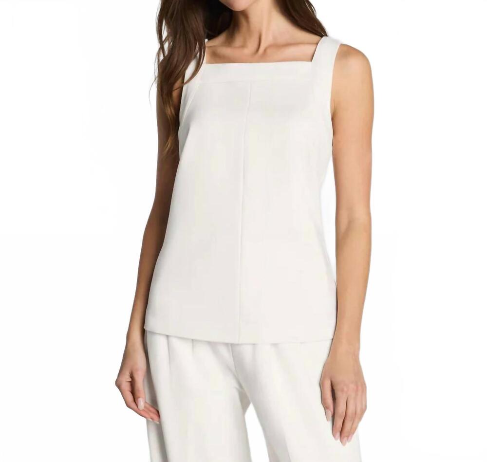 NEW SPANX ponte square neck tank top in ivory